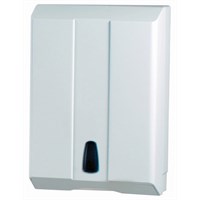 White Plastic Z/C Fold Towel Dispenser