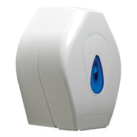 White Plastic Jumbo Toilet Roll Dispenser