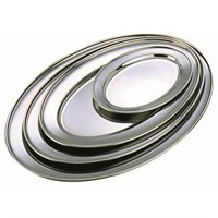 Tray Oval Stainless Steel 14 x 9