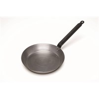 Frypan 25.5cm Flat Handle Black Iron