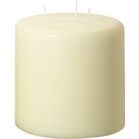 Ivory 3 Wick Pillar Candle 15cm H x 15cm D