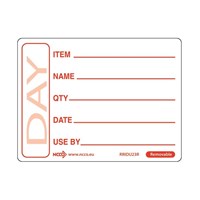 Label Use By Red Removable 50 x 65mm