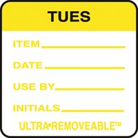 Removable Food Rotation Label Tuesday