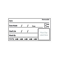 Shelf Life Food Label