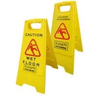 Safety Sign Foling Caution Wet Floor Yellow