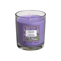 Candle Jar Scented Clear Lavender