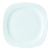 Jasmine 29cm Square Rimmed Plate White