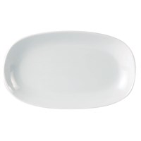 White Jasmine Oblong Deep Coupe Plate 24cm (9.4'')