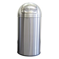 Matte Steel Push Bin