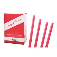 Straw 20cm Red 6mm Dia