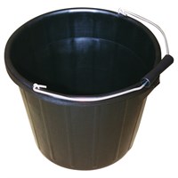 Black Industrial Plastic Bucket 15L