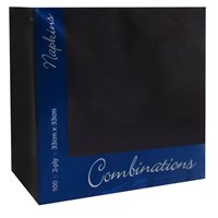 2 Ply Black Napkins 33cm