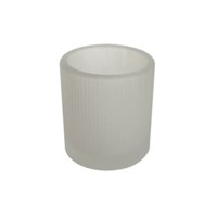 Nightlight Holder Glass Ribbed Frosted