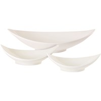 Leaf 20.5cm Bowl White China