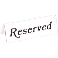 Plastic Reserved Table Sign