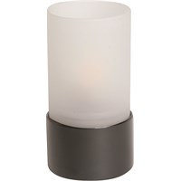 Milano Black Base And Frosted Shade Candle Lamp