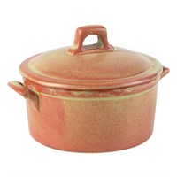 Rustic Round Casserole With Lid 42cl/15oz 12cm Dia