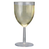 Reusable Plastic Wine Glass Clear LCE@250ml