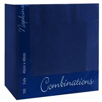 Napkin 40cm 2 Ply 8 Fold Royal Blue