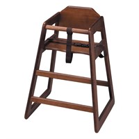 Walnut High Chair Assembled EU Compliant