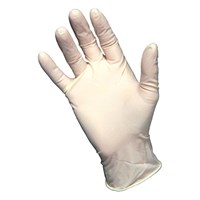 White Latex Powdered Gloves
