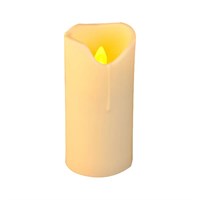 Amber Silicone Pillar Candle 11cm