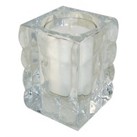 White Refill Clear Glass Cube Light