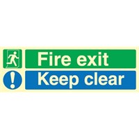 Fire Exit Keep Clear Sign