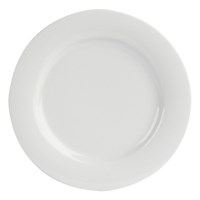 China White Wide Rim Plate 17cm 6.75in