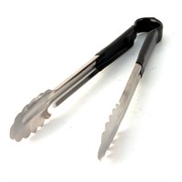 Black Handle Stainless Steel Tongs 31cm (12'')