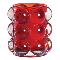 Bubble Candle Light Red 10cm x 8.4cm w