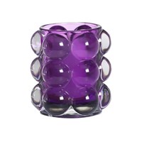 Bubble Candle Light Purple 10cm h x 8.4cm