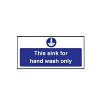 'This Sink For Hand Wash Only' Sign