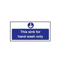 'This Sink For Hand Wash Only' Sign