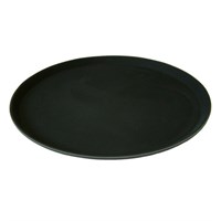 Tray Round Nonslip Serving Black 36cm