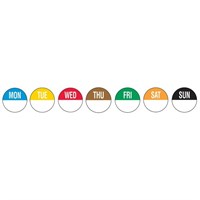Label Complete 7 Day Week Set 19mm