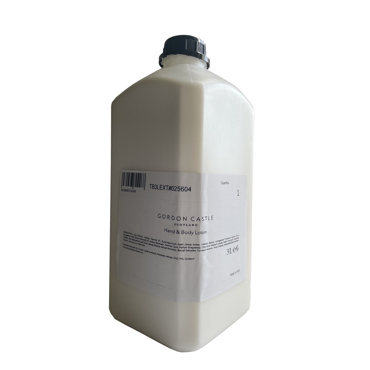Gordon Castle Hand & Body Lotion Bulk Refill 3l