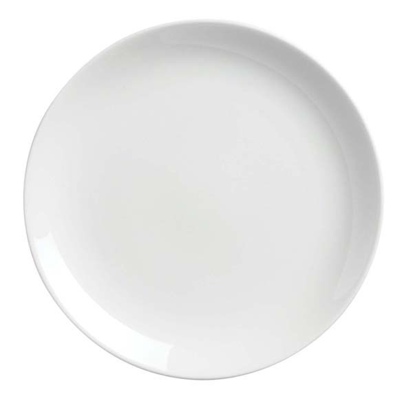 Coupe Plate Fine China White 21.5cm 8.5in