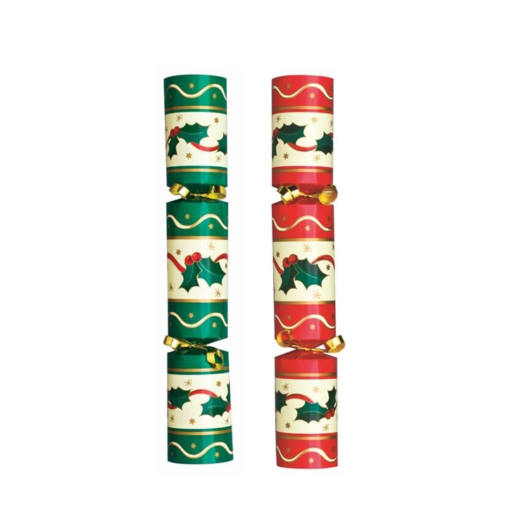Christmas Cracker Red and Green Holly 10in 25cm