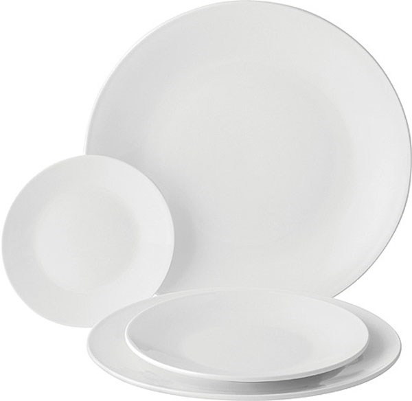White Coupe Plate 22cm (8.5'')