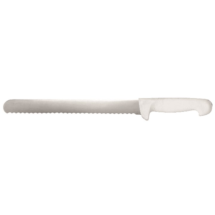 White Serrated Slicer Knife 25cm (10'')