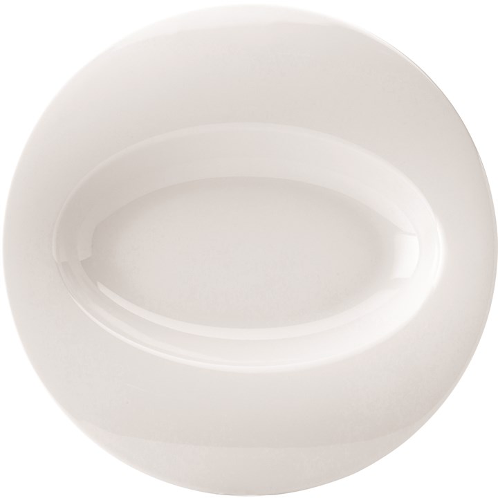 Plate White Oval Well Wie Rim Riso 26.5cm 10.5