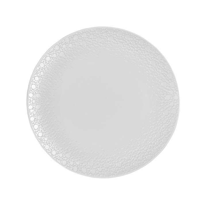 Plate Coupe Flat Snow Gloss White 32cm