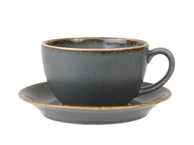 Saucer Storm Grey China 16cm 6.25in
