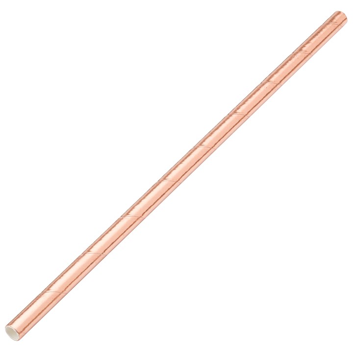 Straw Paper Solid Copper 20cm 6mm D