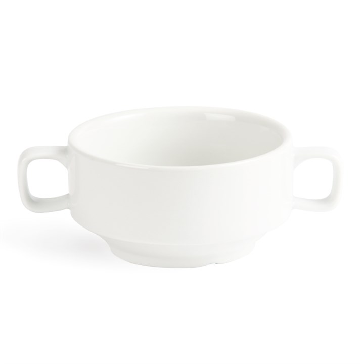 Soup Bowl Handled Olympia White 40cl (14oz)