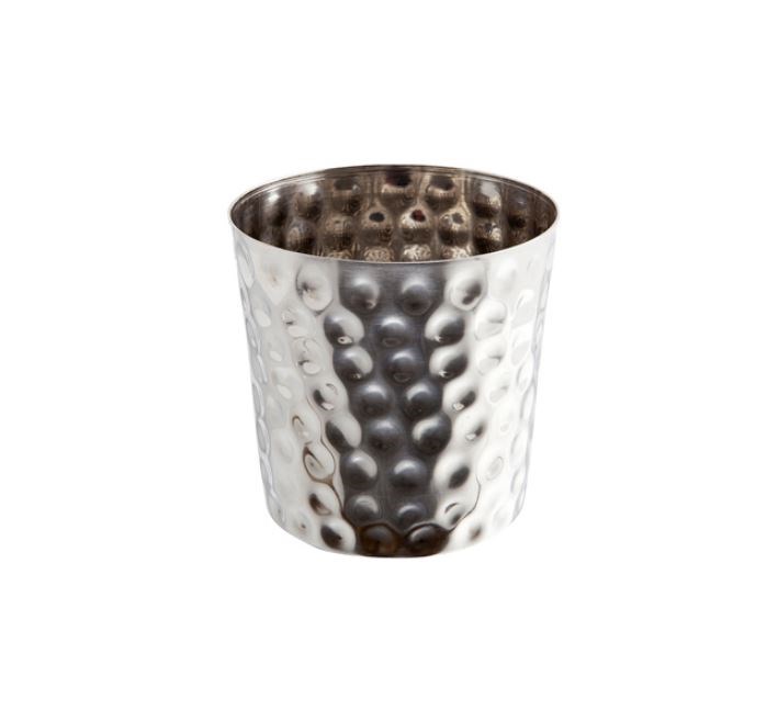 S/St. Serving Cup Hammered 8.5 x 8.5cm