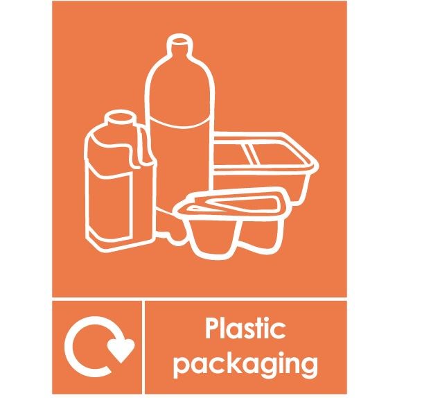 Plastic Packaging Recycling Bin Sticker