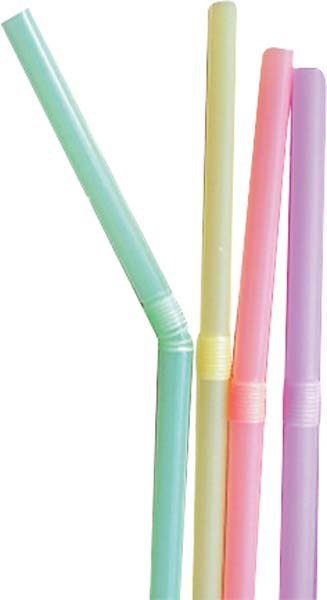 Neon Flexi Straws 20cm
