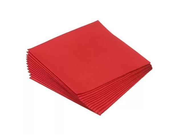 Napkin Cocktail 24cm 2 Ply Red